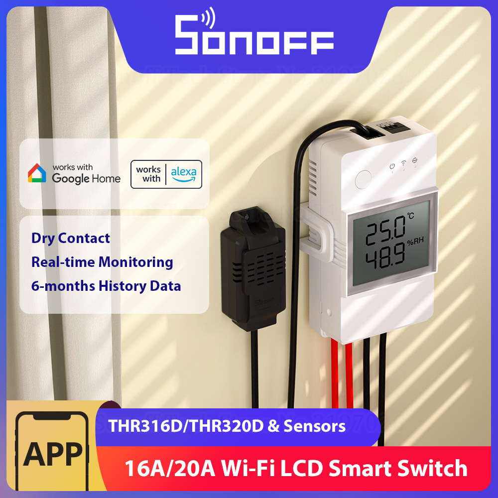 Sonoff Mini R4 - SONOFF th316d/THR320D saklar Pintar kelembaban suhu