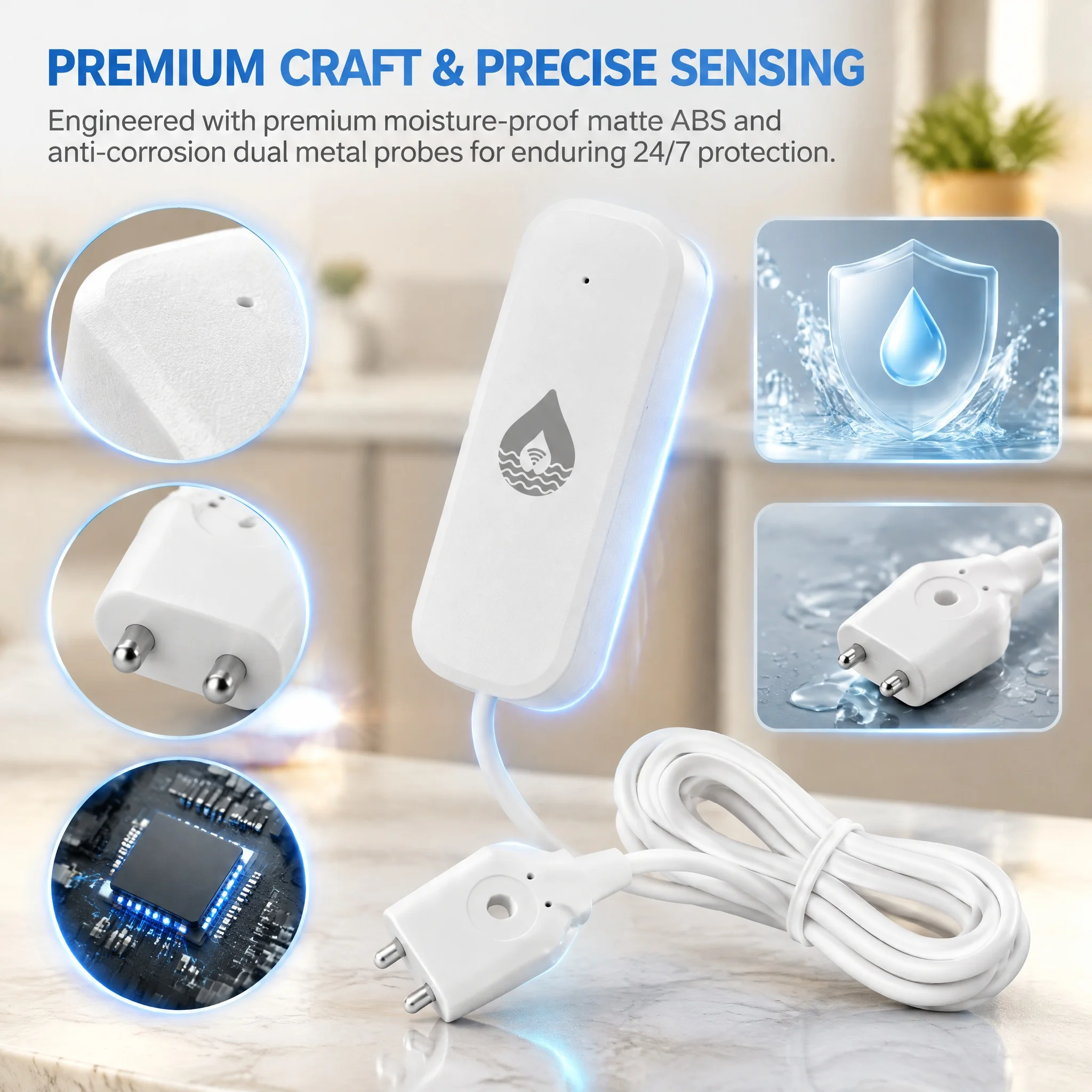 Home Assistant Tuya - Detektor Kebocoran Air Cerdas dengan WiFi,