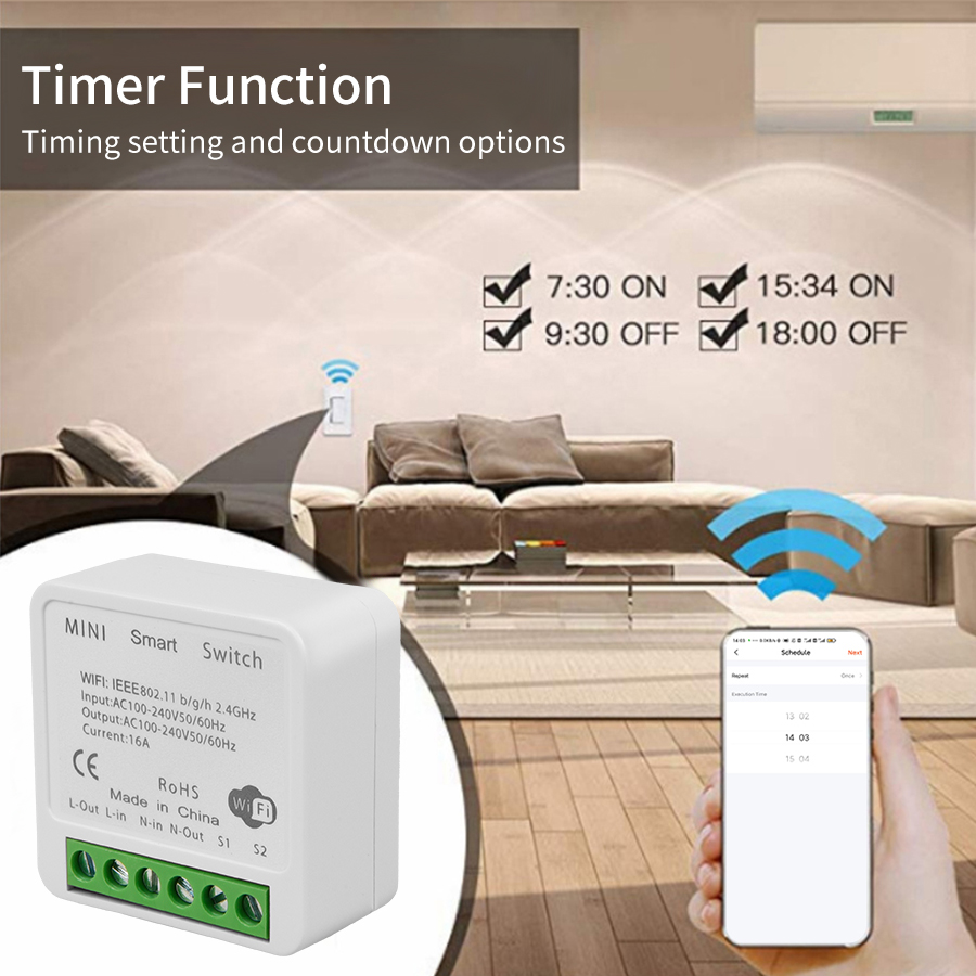 16A 20A Tuya saklar pintar WiF - Tuya 4 Channel ulasan dan harga