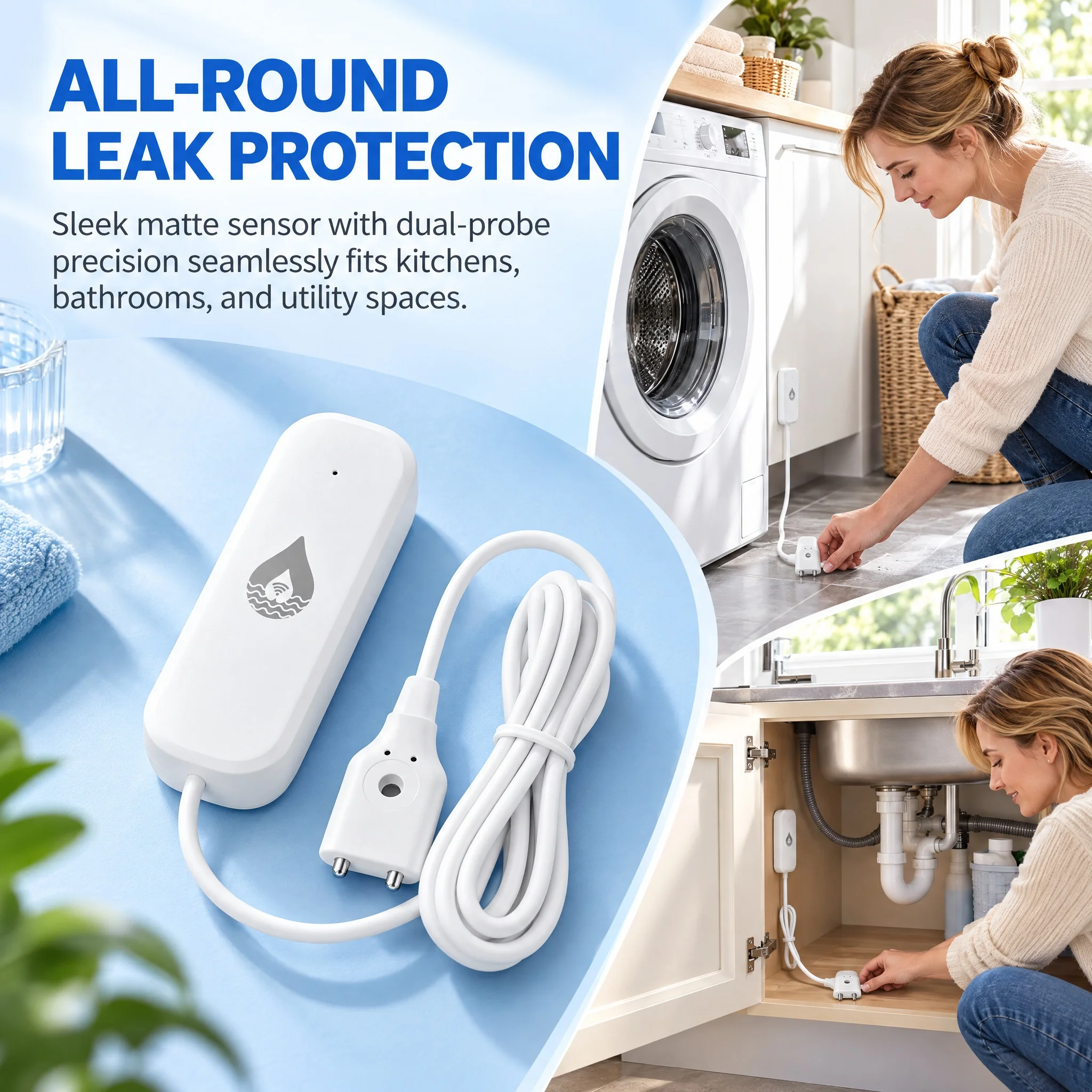 Detektor Kebocoran Air Cerdas  - Home Assistant Tuya ulasan dan harga