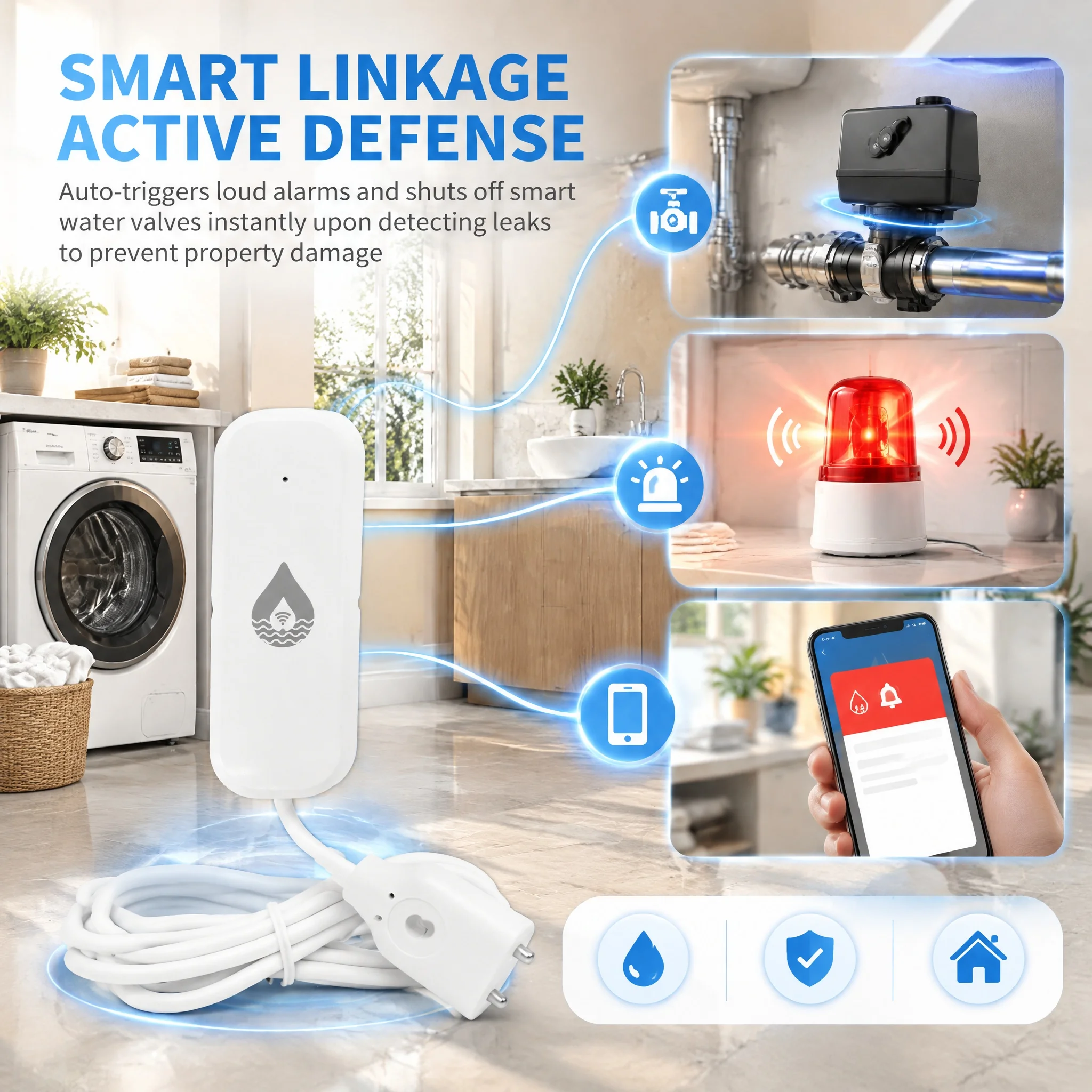 Detektor Kebocoran Air Cerdas  - Home Assistant Tuya ulasan dan harga